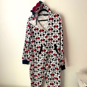 Mickey and Minnie Adult Onesie